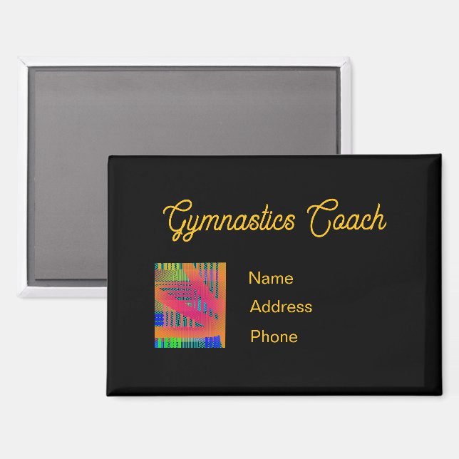 Personalisieren Sie den Trainer für Werbegeschenke Magnet (Vorderseite/Rückseite)