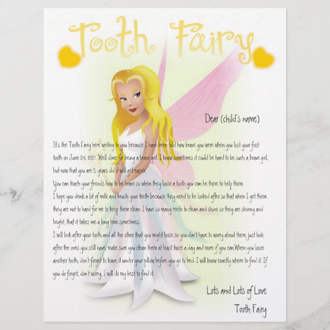 Personalisieren Sie den Zauber "Tooth Fairy" (Vorderseite)
