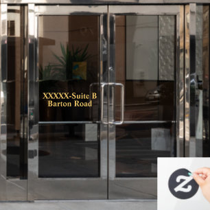 Personalisieren Sie die Adresse der Straße in der Fensteraufkleber