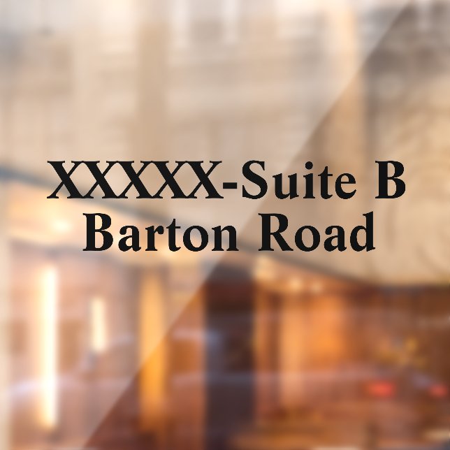 Personalisieren Sie die Adressnummer des Business  Fensteraufkleber (Blatt 2)