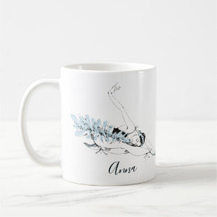 Personalisieren Sie die Ballerina Stretching in Bl Kaffeetasse