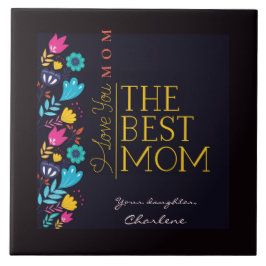 Personalisieren Sie die Begrüßung von Wildblumen u Fliese