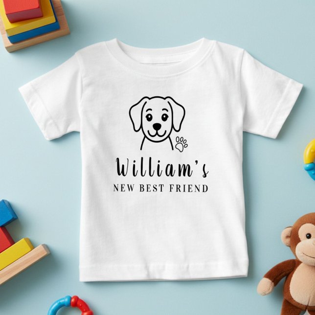 Personalisieren Sie die BESTE FREUNDIN Minimalisti Baby T-shirt (Von Creator hochgeladen)