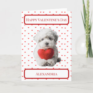 Personalisieren Sie die Bichon Frise Welppy Valent Dankeskarte