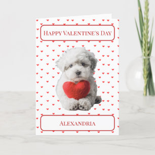 Personalisieren Sie die Bichon Frise Welppy Valent Dankeskarte