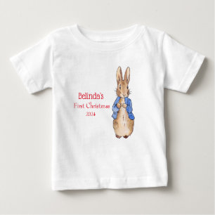 Personalisieren Sie die ersten Weihnachten Peter d Baby T-shirt