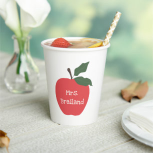 Personalisieren Sie die Geschenke Roter Apfel indi Pappbecher