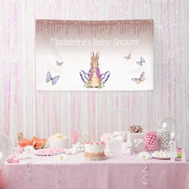 Personalisieren Sie die Glitzern-Babydusche von Fl Banner (Party)