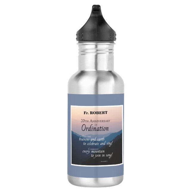 Personalisieren Sie die Glückwunsch der Ordination Edelstahlflasche (Rechts)