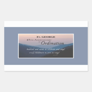 Personalisieren Sie die Glückwunsch der Ordination Rechteckiger Aufkleber
