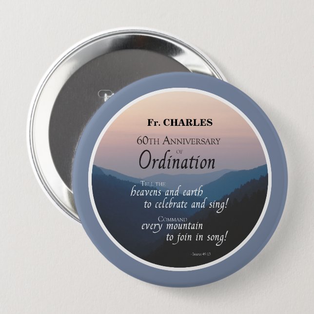 Personalisieren Sie die Glückwunsch für die Ordina Button (Vorne & Hinten)