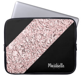 Personalisieren Sie die Goldfolie für die Rose, di Laptopschutzhülle