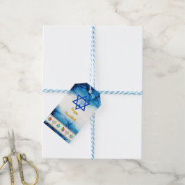 Personalisieren Sie die HAPPY HANUKKAH-Geschenktaf Geschenkanhänger