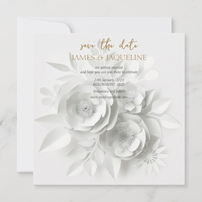 Personalisieren Sie die Hochzeit speichern Sie das Save The Date (Vorderseite)