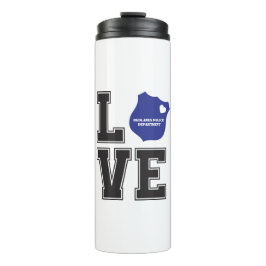 Personalisieren Sie die Liebe Herzstück Abzeichen  Thermosbecher