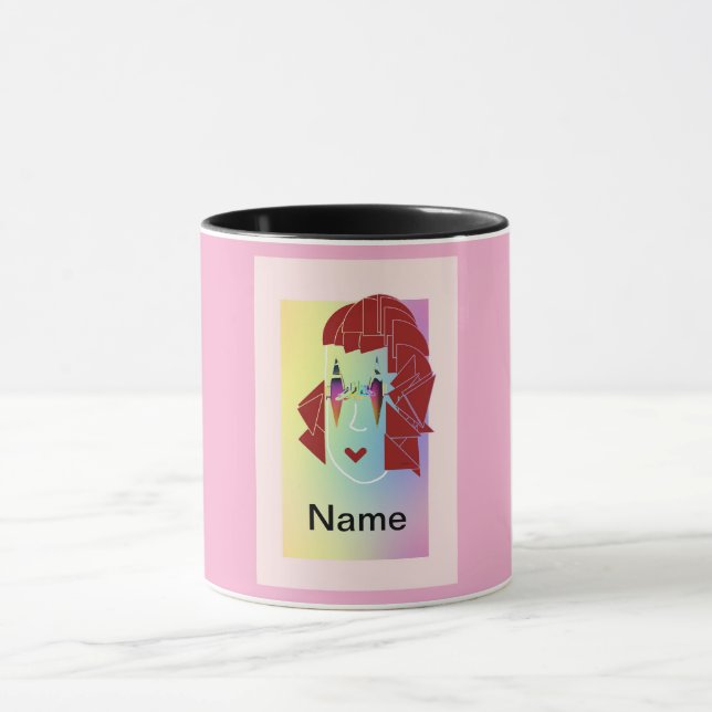 Personalisieren Sie die Lt Pink Glare Fun Tasse (Zentrum)