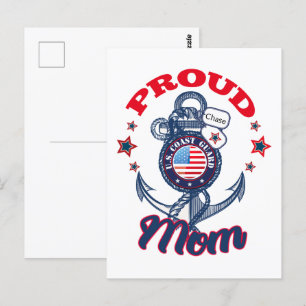 Personalisieren Sie die Mama des Dog Tag Proud der Postkarte