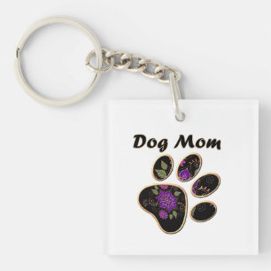 Personalisieren Sie die Mama des Hundes mit Paw Schlüsselanhänger