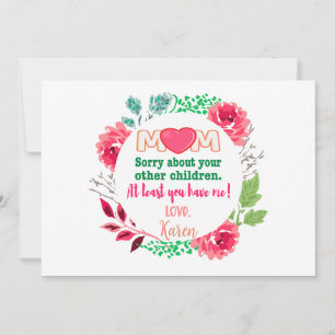 Personalisieren Sie die Mama mit den anderen Kinde Feiertagskarte