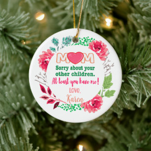 Personalisieren Sie die Mama mit den anderen Kinde Keramik Ornament