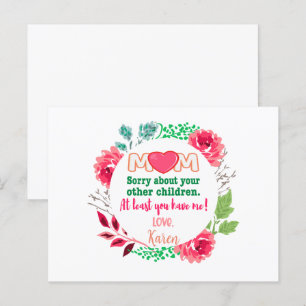 Personalisieren Sie die Mama mit den anderen Kinde Postkarte