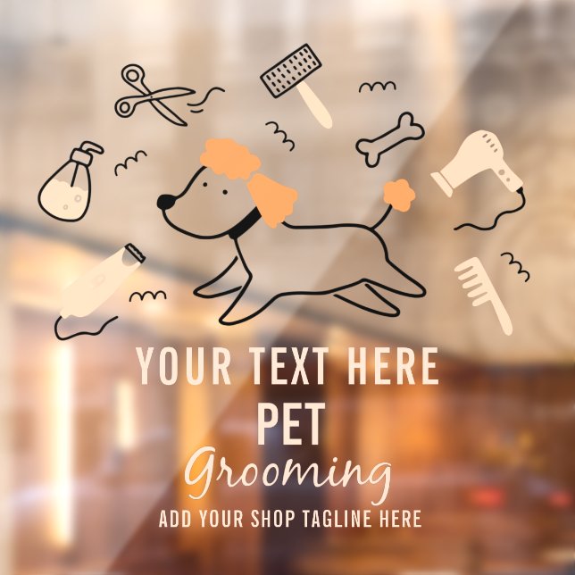 Personalisieren Sie die Pflegewerkzeuge im Geschäf Fensteraufkleber (Blatt 2)