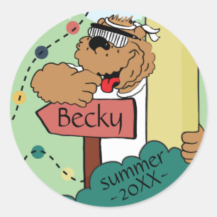 Personalisieren Sie die Sommer Camp Bären Sticker 