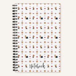 Personalisieren Sie die süßen Yorkies Bows Custom  Notizbuch