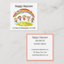 Personalisieren Sie die Tagesbetreuung Preschool L Quadratische Visitenkarte