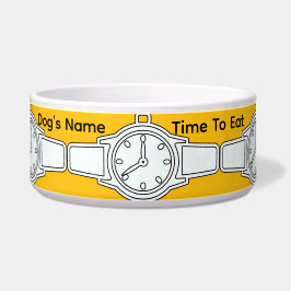 Personalisieren Sie die Uhrzeit des Hundes zum Ess Napf