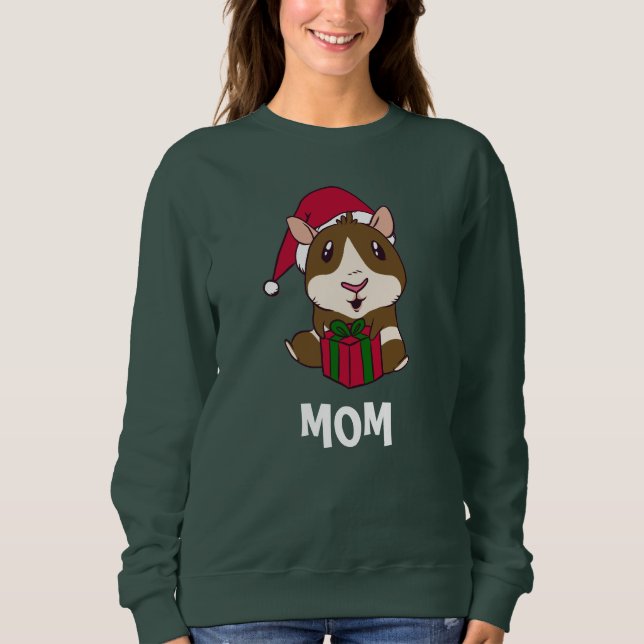 Personalisieren Sie die Weihnachtszeit Guinea Schw Sweatshirt (Vorderseite)