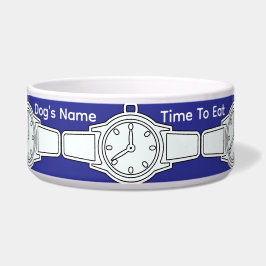 Personalisieren Sie die Zeit des Hundes, um Blau z Napf