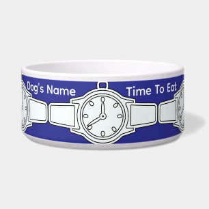 Personalisieren Sie die Zeit des Hundes, um Blau z Napf