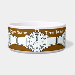 Personalisieren Sie die Zeit des Hundes, um Brown  Napf