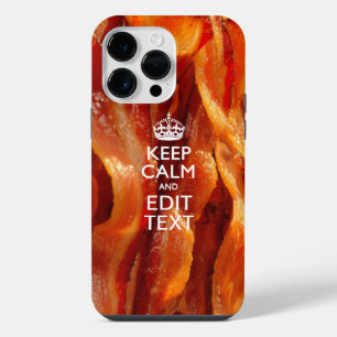 Personalisieren Sie dies mit Keep Calm und Bacon-D iPhone 14 Pro Max Hülle
