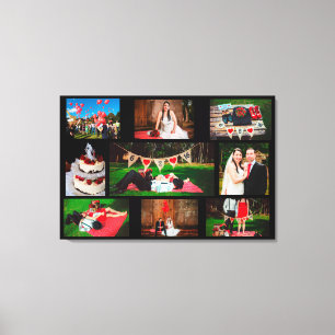 Personalisieren Sie diese Hochzeit Foto Collage Wa Leinwanddruck