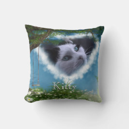 Personalisieren Sie diese Katze in einem Heaven Pe Kissen