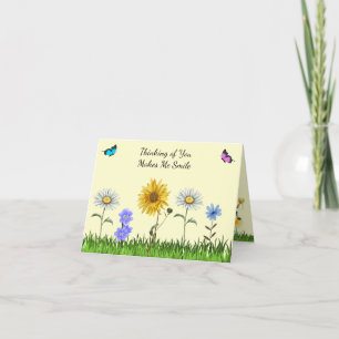 Personalisieren Sie diese Niedliche Blumengrüßkart Karte