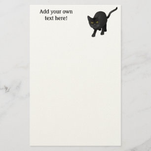 Personalisieren Sie diese niedliche schwarze Katze Briefpapier