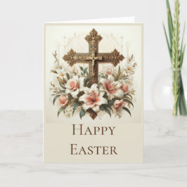 Personalisieren Sie diese Osterkarte mit Cross und Dankeskarte