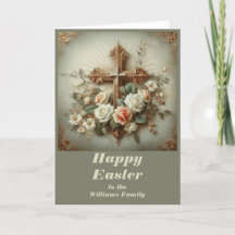 Personalisieren Sie diese Osterkarte mit Cross und