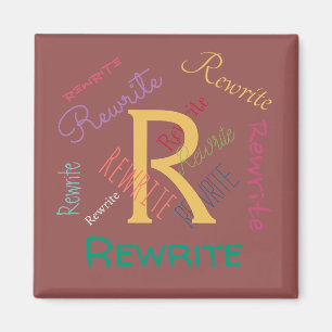 Personalisieren Sie diese Vorlage, Familienname, M Magnet