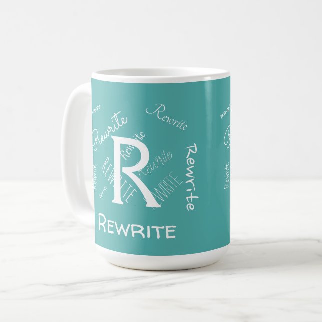 Personalisieren Sie diese Vorlage, MONOGRAM, FAMIL Kaffeetasse (Vorderseite Links)
