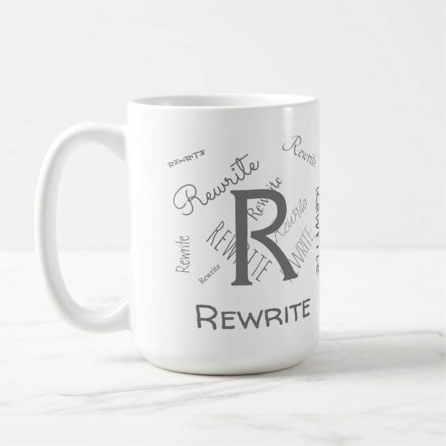 Personalisieren Sie diese Vorlage, MONOGRAM, FAMIL Kaffeetasse (Links)