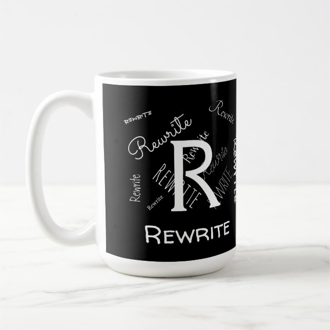 Personalisieren Sie diese Vorlage, MONOGRAM, FAMIL Kaffeetasse (Links)