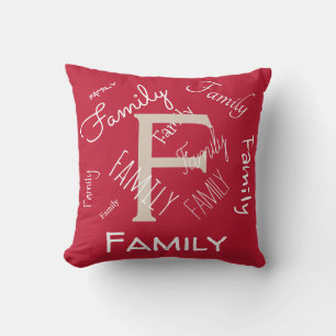 Personalisieren Sie diese Vorlage, MONOGRAM, FAMIL Kissen