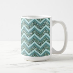 Personalisieren Sie diesen Aquamarinen Glitzer Zig Tasse