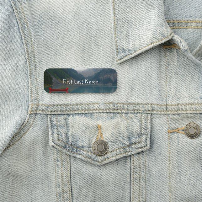 Personalisieren Sie diesen schönen roten Kanusee Namensschild (Beispiel)