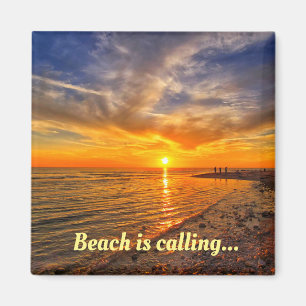 Personalisieren Sie dieses 2 Inch Square Beach Mag Magnet