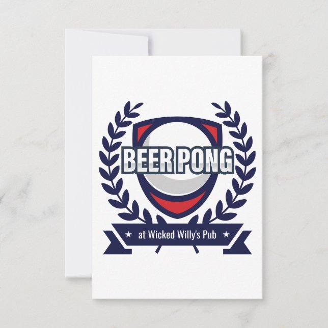 Personalisieren Sie dieses Beer Pong Logo (Vorderseite)